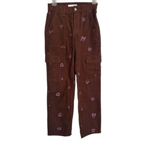 PacSun Brown Wide Leg Flare Jeans with Relaxed Fit